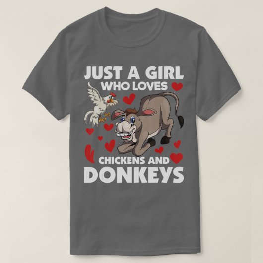 Grappig Boerderij Dier, gewoon een meisje dat van T-shirt (Design voorkant)
