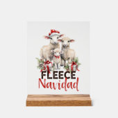 Grappig boerderij Kerst schaap woord kunst Acryl Bord (Voorkant)