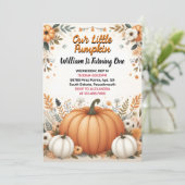 Grappig Boerderij Kind Onze kleine pompoen draait  Kaart (Staand voorkant)