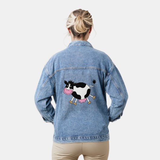 Grappig boerderij koe denim jacket (Model)