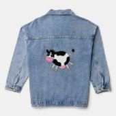 Grappig boerderij koe denim jacket (Achterkant)