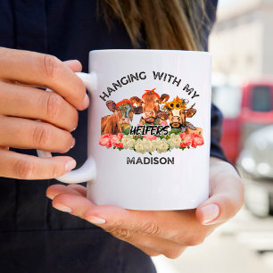 Grappig Boerderij Koeien met mijn vaarzen naam Koffiemok