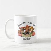 Grappig Boerderij Koeien met mijn vaarzen naam Koffiemok (Links)