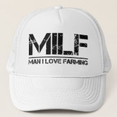 Grappig Boerderij: Man I Love Farming Trucker Pet (Voorkant)