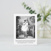 Grappig  Boerderij Meisje Booger Story Zwart Wit Briefkaart (Staand voorkant)