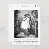 Grappig  Boerderij Meisje Booger Story Zwart Wit Briefkaart (Voorkant / Achterkant)