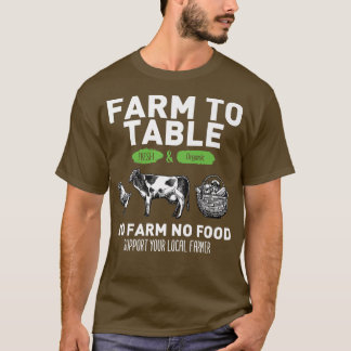 Grappig Boerderij om uw lokale boeren te ondersteu T-shirt