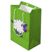 grappig boerderij wollig schaap medium cadeauzakje (Voorkant Gekanteld)