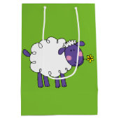 grappig boerderij wollig schaap medium cadeauzakje (Achterkant)
