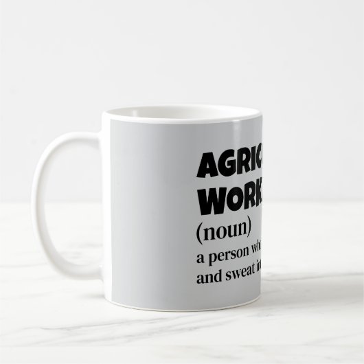 Grappig Boerderij Worker Definition – Agriculture Koffiemok (Links)
