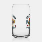 Grappig boerenkip boerderij blikvorm glas (Rechts)