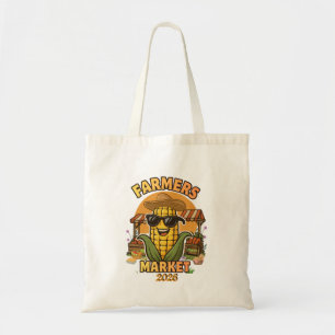 Grappig Boerenmarkt Mais Karakter Zonnebril Tote Bag