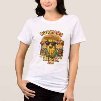 Grappig Boerenmarkt Mais Karakter Zonnebril Tri-Blend Shirt