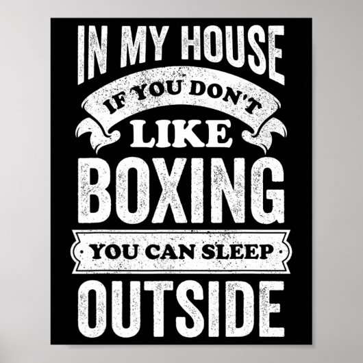 Grappig Boksen Boksen Joke Sport Hob Poster (Voorkant)
