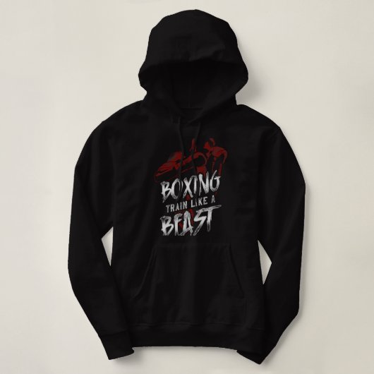 Grappig boksen boksen trein als een beest hoodie (Design voorkant)