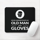 Grappig Boksen Boxer Oud Man T Shirt Gift Muismat (Met muis)