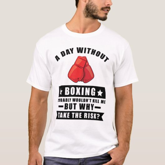 Grappig Boksen Design T-shirt (Voorkant)
