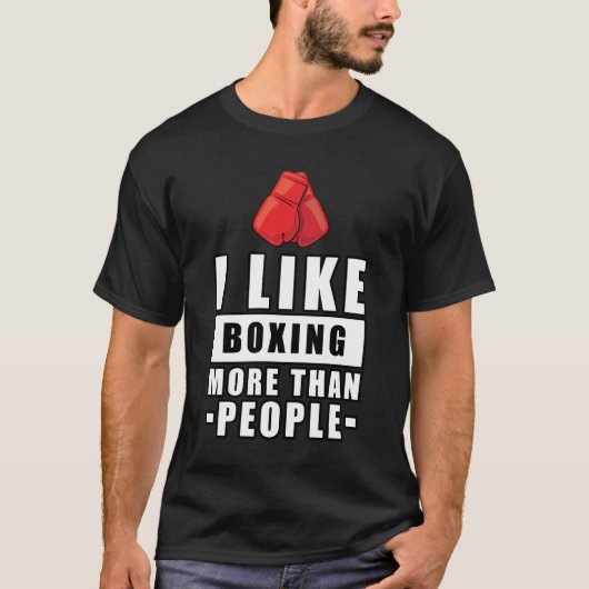 Grappig Boksen Design T-shirt (Voorkant)