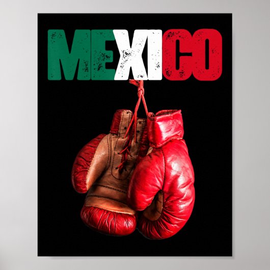Grappig Boksen - Ik hou van boksen Mexico Poster (Voorkant)