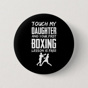 Grappig boksen jaloerse vader of moeder ronde button 5,7 cm