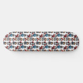 Grappig Boksen Kat Hond Patroon Design Persoonlijk Skateboard (Horizontaal)
