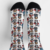 Grappig Boksen Kat Hond Patroon Design Sokken (Top)