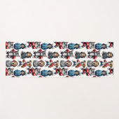Grappig Boksen Kat Hond Patroon Design Yogamat (Voorkant (horizontaal))