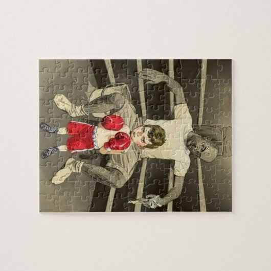 grappig boksen legpuzzel (Horizontaal)