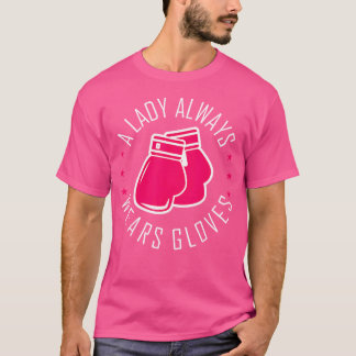 Grappig Boksen Roze Handschoenen T Shirt Vrouwen B