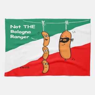 Grappig Bologna en Hot Dogs BBQ Grilling Theedoek