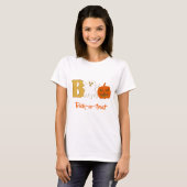 Grappig Boo Halloween Dames T-Shirt (Voorkant volledig)