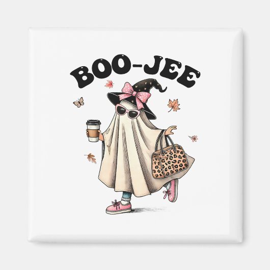 Grappig Boo Jee Ghost Halloween Boo Jee Ghost Spoo Magneet (Voorkant)