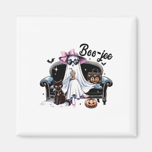 Grappig Boo Jee Ghost Halloween Boo Jee Ghost Spoo Magneet (Voorkant)