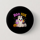 Grappig Boo Tox Esthetische Verpleegster Spook Sch Ronde Button 5,7 Cm (Voorkant)