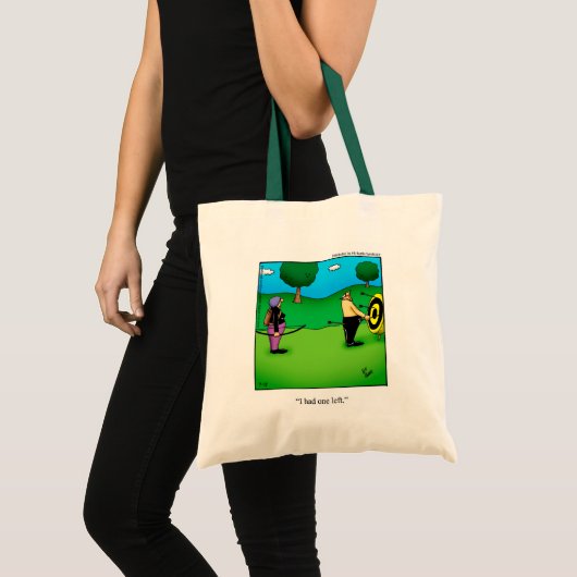 Grappig Boogschieten Humor Canvas tas Gift (Voorkant (product))