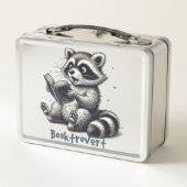Grappig Booktrovert Wasbeer Snack & Studeerdoos (Achterkant)
