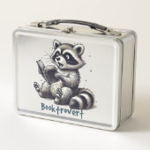 Grappig Booktrovert Wasbeer Snack & Studeerdoos (Voorkant)