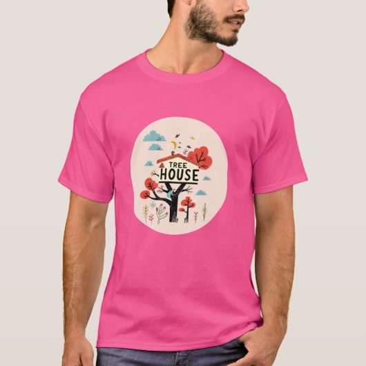 Grappig boomhut t-shirt (Voorkant)