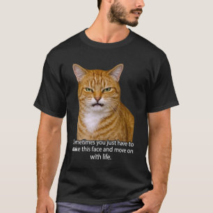 Grappig Boos Geërgerd Kattengezicht Meme Niet Onde T-shirt