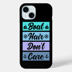 Grappig boothaar geeft niet om cruiseschip iPhone 15 case