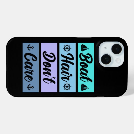 Grappig boothaar geeft niet om cruiseschip Case-Mate iPhone case (Achterkant (horizontaal))