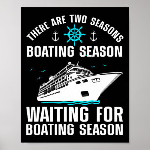 Grappig bootontwerp voor mannen vrouwen boot liefd poster