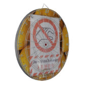 Grappig bord 'Mango niet aanraken' Dartbord (Voorkant Links)