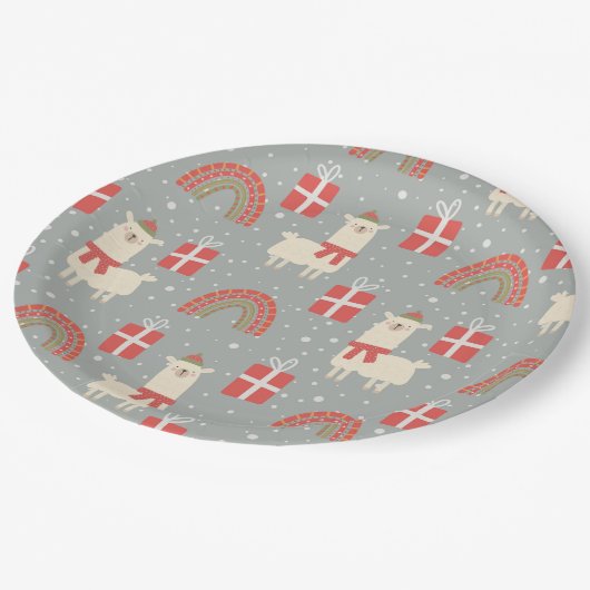 Grappig Bord met kerstpapier, Llamas Paper (Gekanteld)