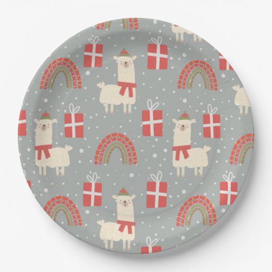 Grappig Bord met kerstpapier, Llamas Paper (Voorkant)