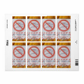 Grappig bord 'Raak mango niet aan' Etiket (Full Sheet)