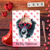 Grappig border collie be my Valentijn Dog Valentij Feestdagenkaart