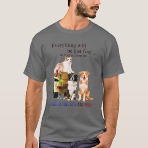 Grappig border collie Retro Style Cadeft voor Hond T-shirt