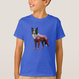 Grappig Border Collie Robot Kinder T-Shirt