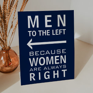 Grappig bordje voor de badkamer richting toilet reclamebord met voetstuk